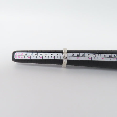 TIFFANY&CO 1837 Narrow 2P Diamond Ring 18K White Gold US#4.75