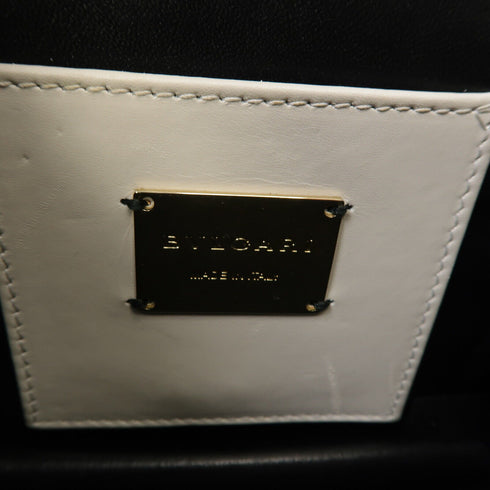 BVLGARI SHW Serpenti Forever 2 Way Shoulder Bag Handbag Calfskin Leather Yellow