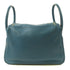 HERMES PHW Lindy 30 2 Way Shoulder Bag Swift Leather Bleu Agate