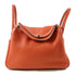 HERMES PHW Lindy 30 2 Way Shoulder Bag Taurillon Clemence Leather Orange