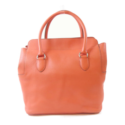 HERMES PHW Toolbox 26 2 Way Shoulder Handbag Evercolor Leather Crevette Orange