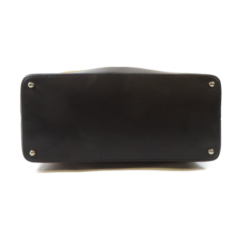 CHANEL Quilted CC SHW Chain Shoulder Handbag Lambskin Leather Beige Black