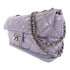 CHANEL Quilted CC SHW Chain Shoulder Bag Leather Grey v1