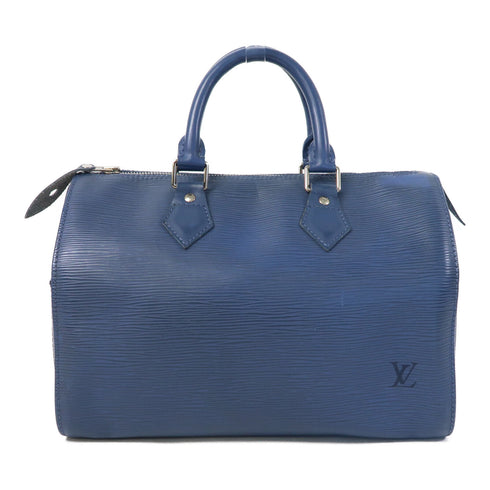 LOUIS VUITTON LV SHW Speedy 30 Handbag Boston Bag M59022 Epi Blue