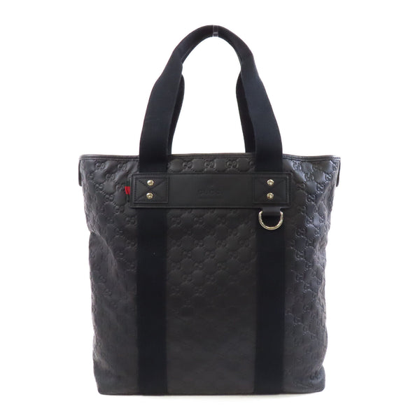 GUCCI GG SHW Shoulder Tote Bag 268175 Calfskin Leather Black