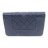 CHANEL Quilted CC SHW WOC Wallet On Chain Shoulder Bag Calfskin Leather Navy