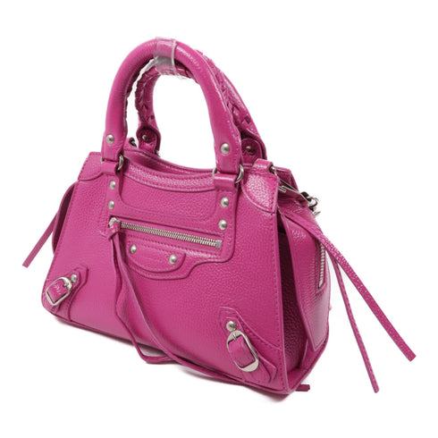BALENCIAGA SHW Neo Classic City Mini 2 Way Shoulder Bag 638524 Calfskin Pink