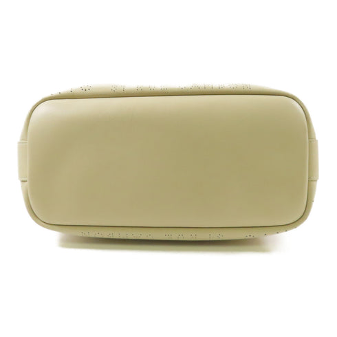 CHANEL CC SHW Chain Tote Shoulder Bag Calfskin Leather White