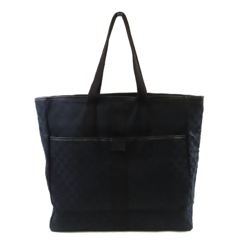 GUCCI GG Tote Bag Shoulder Bag 90481 GG Canvas Black