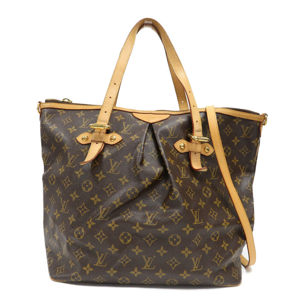 LOUIS VUITTON LV GHW Palermo GM 2 Way Bag M40146 Monogram Brown