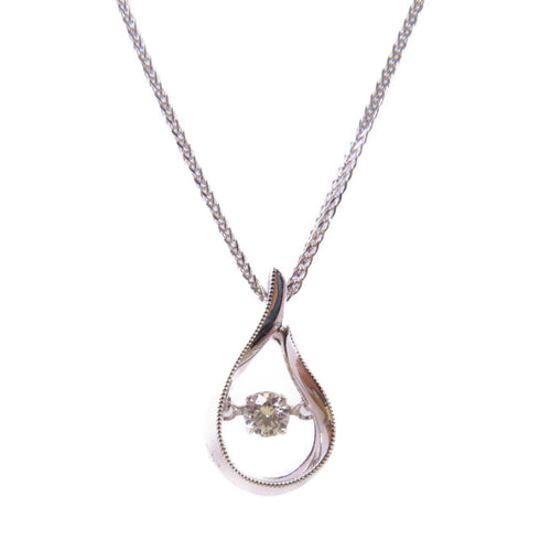 Fine Jewelry 0.23ct Diamond Necklace 18K White Gold