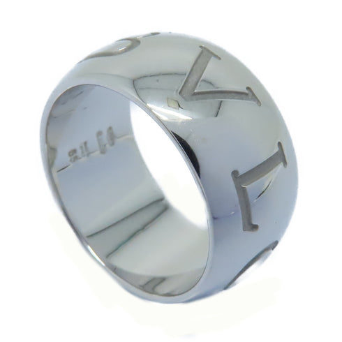 BVLGARI Mono Logo Ring 18K White Gold Bvlgari#55 US#7