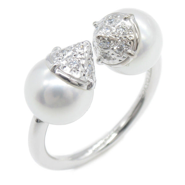 TASAKI Refined Rebellion Pearl Diamond Ring 18K White Gold US#2.75/JP#4