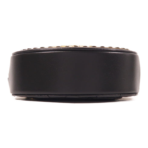 CHANEL CC GHW Chain Shoulder Bag Lambskin Leather Black v6