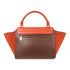 CELINE GHW Trapeze 2 Way Shoulder Bag Calfskin Leather Red