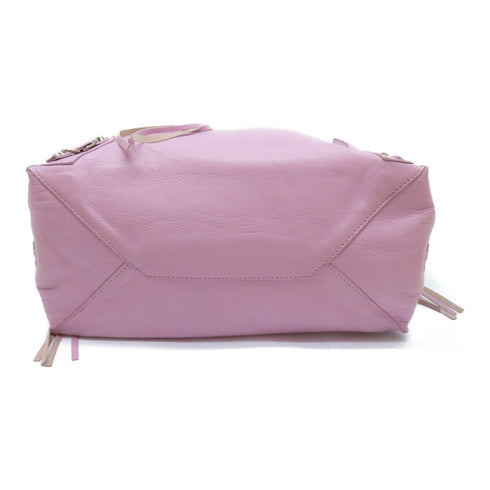 BALENCIAGA SHW Papier Tote Hand Bag 357330 Calfskin Leather Purple