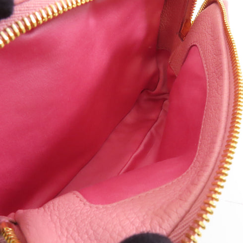 Miu Miu GHW Chain Shoulder Bag Calfskin Leather Pink Light Blue Light Yellow