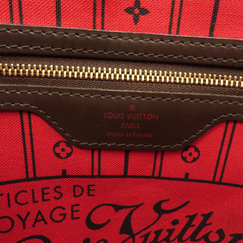LOUIS VUITTON LV GHW Neverfull MM Tote Bag N51105 Damier Ebene Brown