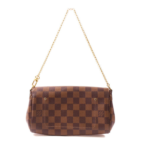 LOUIS VUITTON LV GHW Favorite MM 2 Way Shoulder Bag Handbag N41129 Damier Brown