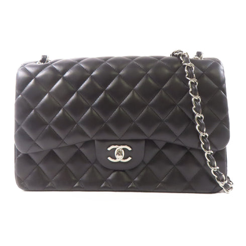 CHANEL CC SHW Large Classic Chain Shoulder Bag A58600 Lambskin Leather Black