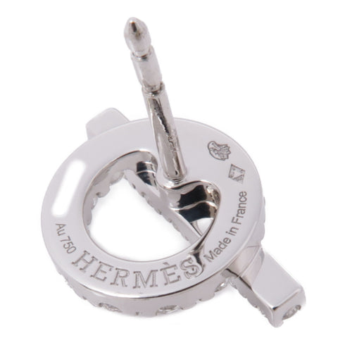 HERMES Finesse Earrings Diamond 18K White Gold