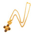 CHANEL CC Necklace Metal Gold Brown
