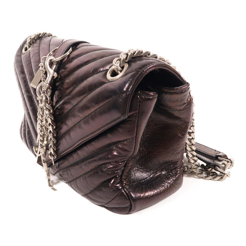 SAINT LAURENT YSL SHW Chain Shoulder Bag Calfskin Leather