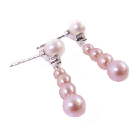 MIKIMOTO SHW Pearl Earrings 925 Sterling Silver