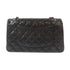 CHANEL Quilted CC SHW Classic Flap 25cm Chain Shoulder Bag A01112 Lambskin Black