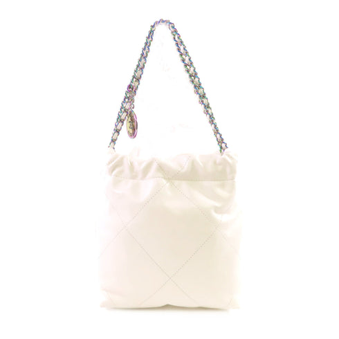 CHANEL Quilted CC Chanel 22 Hand Shoulder Bag Calfskin Leather CP3554HJ White