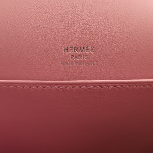 HERMES PHW Mini Roulis Shoulder Bag Vaux Swift Leather Mauve Sylvestre
