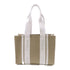 Chloe Medium Woody Tote Bag Handbag Canvas Beige White