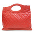 CHANEL Quilted CC SHW Chanel 31 2 Way Bag Calfskin Leather Red