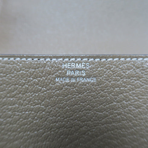 HERMES PHW Roulis Slim Waist Bag Chevre Leather Etoupe