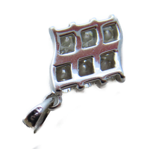 JEWELRY Diamond 1.7g Pendant Top 18K White Gold Silver