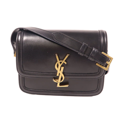 SAINT LAURENT YSL GHW Small Satchel In Box Shoulder Bag 634306 Calfskin Black