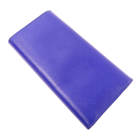 Salvatore Ferragamo GHW Long Wallet Leather Blue 22 A953