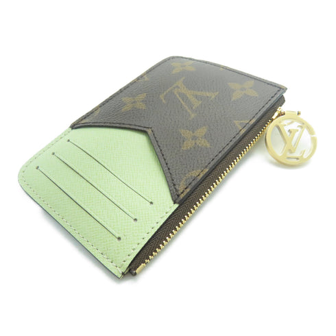 LOUIS VUITTON LV GHW Romy Card Case M82939 Monogram Brown Green