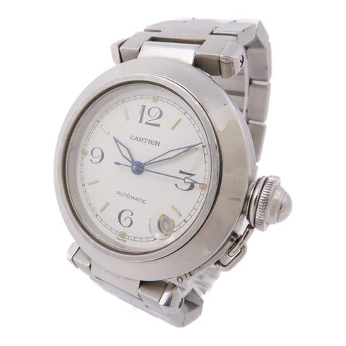 CARTIER Pasha C 2324 Automatic Watch Stainless Steel White