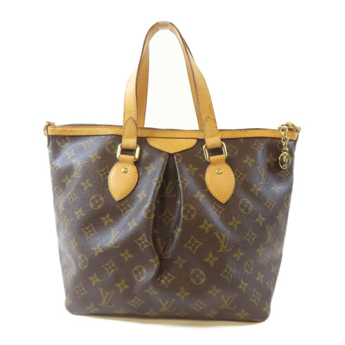 LOUIS VUITTON LV GHW Palermo PM 2 Way Shoulder Bag M40145 Monogram Brown v4