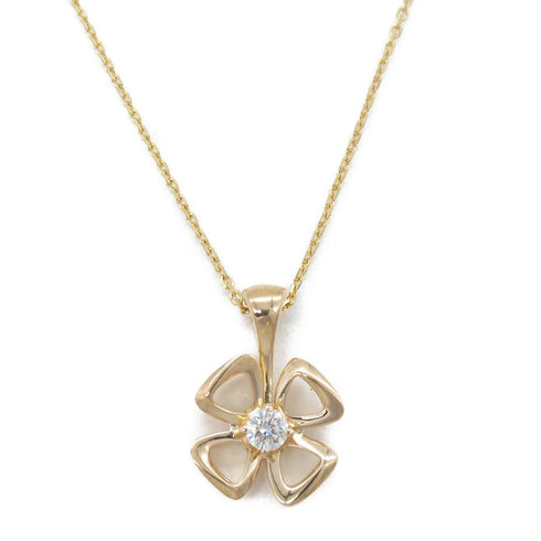 BVLGARI Fiorever 1P Diamond NC Necklace 4.2g 18K Rose Gold