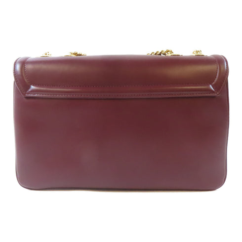 GUCCI GG GHW Rajah Medium Shoulder Bag 537241 Calfskin Leather Burgundy Red