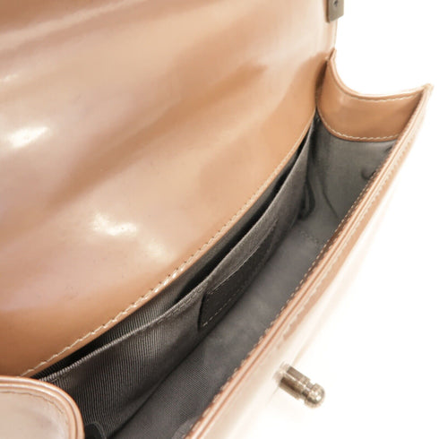 CHANEL CC SHW Chanel Boy 20 Shoulder Bag Patent Leather Pink