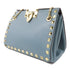Valentino GHW Chain Shoulder Bag Calfskin Leather Blue
