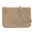 CELINE GHW Trio Shoulder Bag Lambskin Leather Khaki