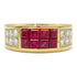 CARTIER Diabolo Ruby Diamond Ring 18K Yellow Gold US#6.25/JP#12.5/Cartier#53