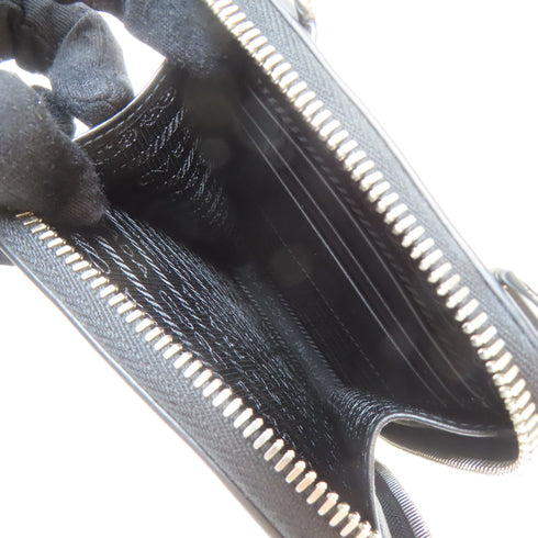 PRADA SHW Leather Phone Case Shoulder Bag 2ZT058 Leather Black