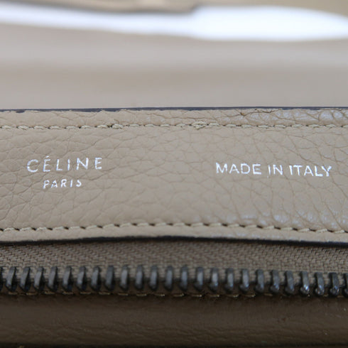 CELINE SHW Trapeze 2 Way Bag 174683MDB Calfskin Leather Beige