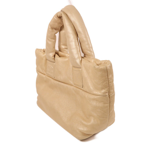 CHANEL CC GHW Coco Cocoon HandBag Tote Bag Leather Gold