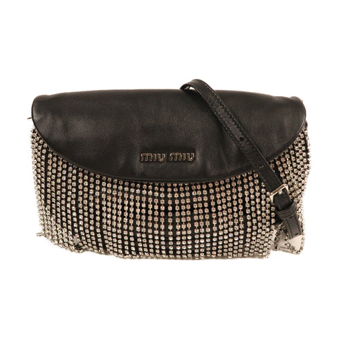 Miu Miu SHW Shoulder Bag Lambskin Leather 5BE014